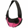 TRIXIE Sac Frontal Sling - 50 × 25 × 18 Cm - Rose Et Noir - Pour Chien - Noir