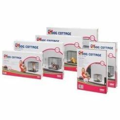 CHADOG Cage Métallique Dog Cottage Noir 50x30x36cm