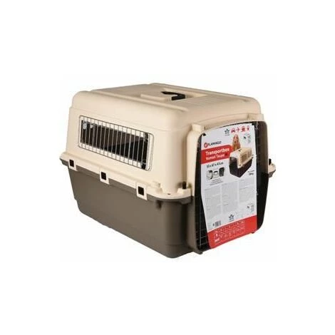 FLAMINGO Cage De Transport Nomad Taupe M 53x67x47cm 2 FLAMINGO Cage De Transport Nomad Taupe M 53x67x47cm – Image 2