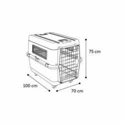 FLAMINGO Cage De Transport Nomad Taupe XXL 70x100x75cm 7 FLAMINGO Cage De Transport Nomad Taupe XXL 70x100x75cm -Cage, caisse et transport pour chien Soldes 10221567 4