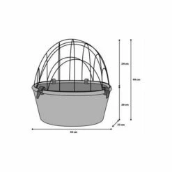 FLAMINGO Panier Pour Velo Guidon Crochet Linea Noir 43,5x36x45cm -Cage, caisse et transport pour chien Soldes 10221583 5