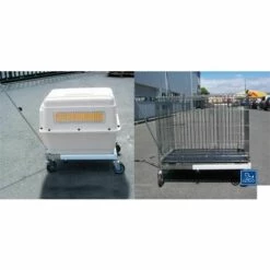 CHADOG Chariot Reglable L:61/110cm L:45/75cm Tout Metal Avec Tres Grandes Roues (1 -Cage, caisse et transport pour chien Soldes 10226787 4