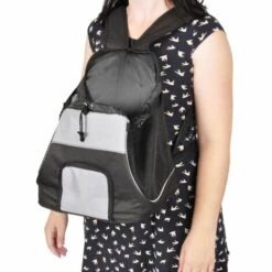 FLAMINGO Caisse De Transport Pour Animaux Sybil Noir Et Gris 518123 - Noir -Cage, caisse et transport pour chien Soldes 10717603 3