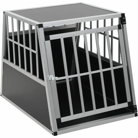 VidaXL Cage Pour Chien Avec Une Porte 65 X 91 X 69,5 Cm - Argent 2 VidaXL Cage Pour Chien Avec Une Porte 65 X 91 X 69,5 Cm - Argent – Image 2