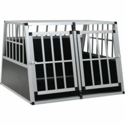 VidaXL Cage Pour Chien à Double Porte 94 X 88 X 69 Cm - Argent