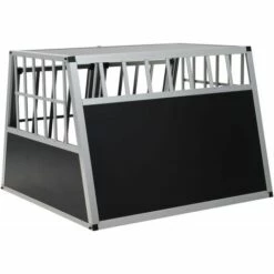 VidaXL Cage Pour Chien à Double Porte 94 X 88 X 69 Cm - Argent -Cage, caisse et transport pour chien Soldes 11189043 5