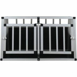 VidaXL Cage Pour Chien à Double Porte 89 X 69 X 50 Cm - Argent -Cage, caisse et transport pour chien Soldes 11189047 3