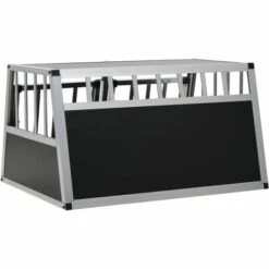 VidaXL Cage Pour Chien à Double Porte 89 X 69 X 50 Cm - Argent -Cage, caisse et transport pour chien Soldes 11189047 5