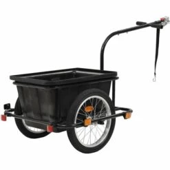 VidaXL Remorque Pour Bicyclette 50 L Noir - Noir