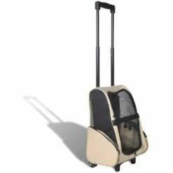 VidaXL Chariot Polyvalent Pliable Pour Animaux De Compagnie Beige - Beige