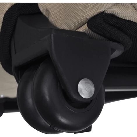 VidaXL Chariot Polyvalent Pliable Pour Animaux De Compagnie Beige - Beige 4 VidaXL Chariot Polyvalent Pliable Pour Animaux De Compagnie Beige - Beige – Image 4