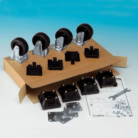 Ferplast L388 Kit 4 Roues Kit De Roulettes Pour Porte-chiens Atlas 70 Professional . Variante L388 - Mesures: - 1 Ferplast L388 Kit 4 Roues Kit De Roulettes Pour Porte-chiens Atlas 70 Professional . Variante L388 - Mesures: -