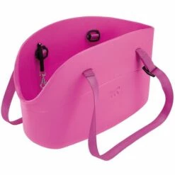 Ferplast WITH-ME Sac En Résine Pour Le Transport De Chiens De Petites Tailles, Différentes Couleurs. Variante WITH-ME - Mesures: 21.5 X 43.5 X H 25 Cm - Fuchsia - Fuchsia