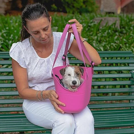 Ferplast WITH-ME Sac En Résine Pour Le Transport De Chiens De Petites Tailles, Différentes Couleurs. Variante WITH-ME - Mesures: 21.5 X 43.5 X H 25 Cm - Fuchsia - Fuchsia 3 Ferplast WITH-ME Sac En Résine Pour Le Transport De Chiens De Petites Tailles, Différentes Couleurs. Variante WITH-ME - Mesures: 21.5 X 43.5 X H 25 Cm - Fuchsia - Fuchsia – Image 3