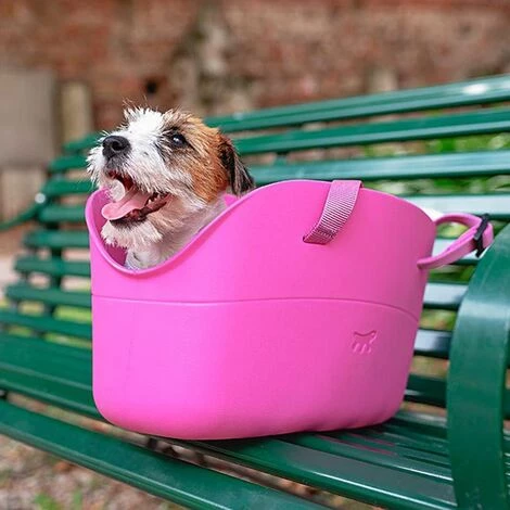 Ferplast WITH-ME Sac En Résine Pour Le Transport De Chiens De Petites Tailles, Différentes Couleurs. Variante WITH-ME - Mesures: 21.5 X 43.5 X H 25 Cm - Fuchsia - Fuchsia 4 Ferplast WITH-ME Sac En Résine Pour Le Transport De Chiens De Petites Tailles, Différentes Couleurs. Variante WITH-ME - Mesures: 21.5 X 43.5 X H 25 Cm - Fuchsia - Fuchsia – Image 4