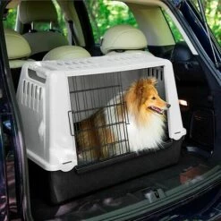 Ferplast ATLAS CAR Transport Pour Chiens Pour Des Voyages En Voiture. Différentes Tailles.. Variante MINI - Mesures: 72 X 41 X H 51 Cm - Gris - Gris -Cage, caisse et transport pour chien Soldes 12573250 3
