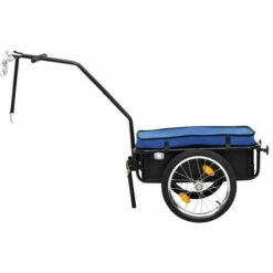 VidaXL Remorque De Vélo/chariot à Main 155x60x83 Cm Acier Bleu - Noir 7 VidaXL Remorque De Vélo/chariot à Main 155x60x83 Cm Acier Bleu - Noir -Cage, caisse et transport pour chien Soldes 13197162 3