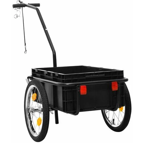 VidaXL Remorque De Vélo/chariot à Main 155x60x83 Cm Acier Bleu - Noir 5 VidaXL Remorque De Vélo/chariot à Main 155x60x83 Cm Acier Bleu - Noir – Image 5