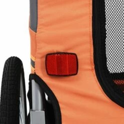 VidaXL Remorque De Vélo Pour Chiens Orange Et Gris - Gris 8 VidaXL Remorque De Vélo Pour Chiens Orange Et Gris - Gris -Cage, caisse et transport pour chien Soldes 13724957 4