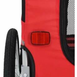 VidaXL Remorque De Vélo Pour Chiens Rouge Et Noir - Noir -Cage, caisse et transport pour chien Soldes 13724958 5
