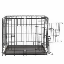 OOBEST Cage De Transport Métallique Noire Pour Chien 61*46*48cm