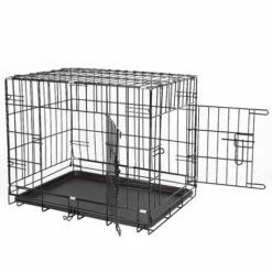 OOBEST Cage De Transport Métallique Noire Pour Chien 61*46*48cm -Cage, caisse et transport pour chien Soldes 14007761 3