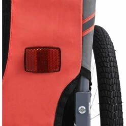 VidaXL Remorque De Vélo Pour Chiens Rouge Et Noir - Noir -Cage, caisse et transport pour chien Soldes 14190917 5