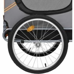 VidaXL Remorque De Vélo Pour Chiens Orange Et Gris - Gris 8 VidaXL Remorque De Vélo Pour Chiens Orange Et Gris - Gris -Cage, caisse et transport pour chien Soldes 14190918 4