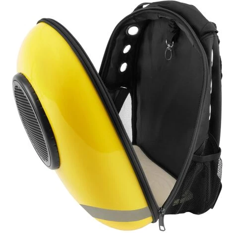 CityBAG - Sac à Dos De Transport Des Animaux De Compagnie En Plastique Rigide Jaune 2 CityBAG - Sac à Dos De Transport Des Animaux De Compagnie En Plastique Rigide Jaune – Image 2