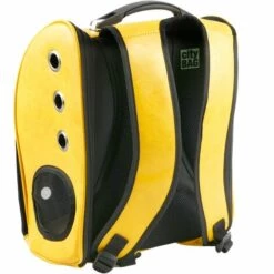 CityBAG - Sac à Dos De Transport Des Animaux De Compagnie En Imitation De Peau Jaune -Cage, caisse et transport pour chien Soldes 14659496 5