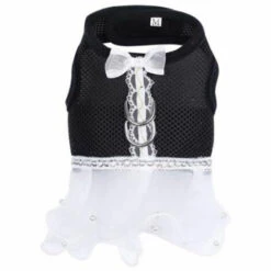 ASUPERMALL Gilet Pour Animaux De Compagnie Harnais Robe Jupe Courte, Noir, Xl