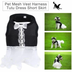 ASUPERMALL Gilet Pour Animaux De Compagnie Harnais Robe Jupe Courte, Noir, Xl -Cage, caisse et transport pour chien Soldes 15278106 3