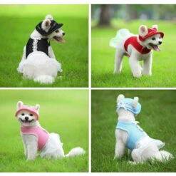 ASUPERMALL Gilet Pour Animaux De Compagnie Harnais Robe Jupe Courte, Noir, Xl -Cage, caisse et transport pour chien Soldes 15278106 4