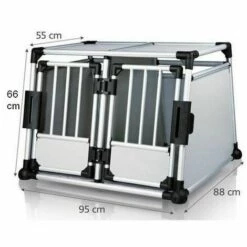 Cage De Transport Alu Autobox Double (Pour Deux Chiens) Désignation : Cage Double Autobox 39345