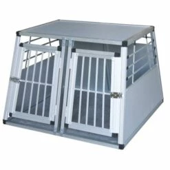 Cage De Transport Alu Double Pour Deux Chiens Désignation : Cage Double CarBox 82393