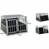 BIGBGLS Cage De Transport Pour Chien 94 X 88 X 69 Cm - Aluminium 2 Portes