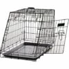 PawHut Cage De Transport Pour Chien Taille L Dim. 76L X 48l X 55H Cm Métal Noir