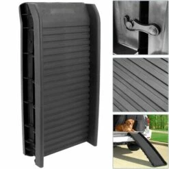 PrimeMatik - Rampe Pliante Pour Chiens Et Animaux De Compagnie 156x40 Cm. Passerelle Antidérapante Pour Voiture Et Fenêtre -Cage, caisse et transport pour chien Soldes 16776521 3