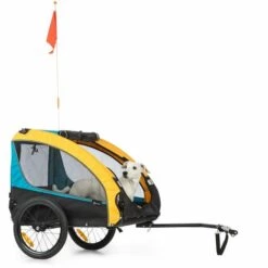 Klarfit Husky Race Remorque Pour Chien 282 L 40 Kg Toile Oxford 600D Bleue