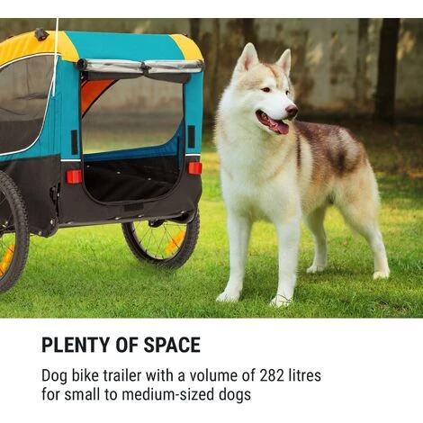 Klarfit Husky Race Remorque Pour Chien 282 L 40 Kg Toile Oxford 600D Bleue 2 Klarfit Husky Race Remorque Pour Chien 282 L 40 Kg Toile Oxford 600D Bleue – Image 2