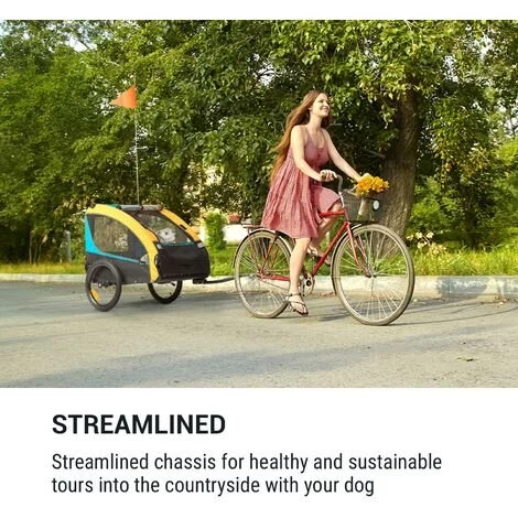 Klarfit Husky Race Remorque Pour Chien 282 L 40 Kg Toile Oxford 600D Bleue 3 Klarfit Husky Race Remorque Pour Chien 282 L 40 Kg Toile Oxford 600D Bleue – Image 3