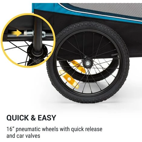 Klarfit Husky Race Remorque Pour Chien 282 L 40 Kg Toile Oxford 600D Bleue 4 Klarfit Husky Race Remorque Pour Chien 282 L 40 Kg Toile Oxford 600D Bleue – Image 4