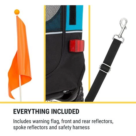 Klarfit Husky Race Remorque Pour Chien 282 L 40 Kg Toile Oxford 600D Bleue 5 Klarfit Husky Race Remorque Pour Chien 282 L 40 Kg Toile Oxford 600D Bleue – Image 5