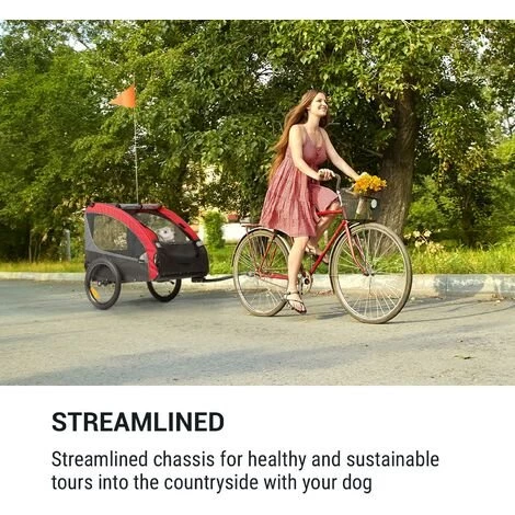 Klarfit Husky Race Remorque Pour Chien 282 L 40 Kg Toile Oxford 600D Rouge 3 Klarfit Husky Race Remorque Pour Chien 282 L 40 Kg Toile Oxford 600D Rouge – Image 3