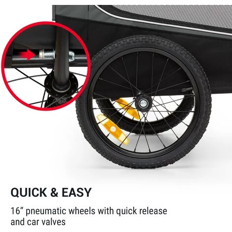 Klarfit Husky Race Remorque Pour Chien 282 L 40 Kg Toile Oxford 600D Rouge 4 Klarfit Husky Race Remorque Pour Chien 282 L 40 Kg Toile Oxford 600D Rouge – Image 4