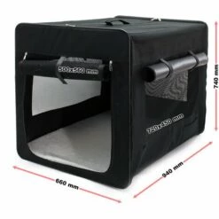 WILTEC Cage Transport Pliable Animaux Domestiques XL (94x66x74 Cm) Coussin Amovible Caisse Abri Chien -Cage, caisse et transport pour chien Soldes 17917343 3