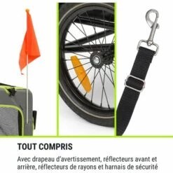 Klarfit Husky Remorque De Vélo 240L & Poussette Pour Chien - 600D - Toile Oxford -Cage, caisse et transport pour chien Soldes 18677193 5