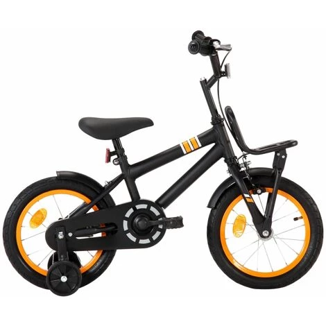 VidaXL Vélo D'enfant Avec Porte-bagages Avant 14 Pouces Noir Et Orange - Orange 1 VidaXL Vélo D'enfant Avec Porte-bagages Avant 14 Pouces Noir Et Orange - Orange
