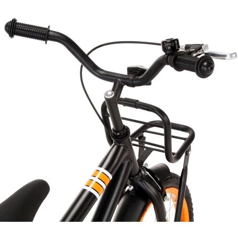 VidaXL Vélo D'enfant Avec Porte-bagages Avant 14 Pouces Noir Et Orange - Orange 4 VidaXL Vélo D'enfant Avec Porte-bagages Avant 14 Pouces Noir Et Orange - Orange – Image 4