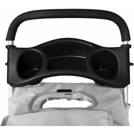 VidaXL Poussette Pliable Pour Chiens/chats Gris - Gris 4 VidaXL Poussette Pliable Pour Chiens/chats Gris - Gris – Image 4